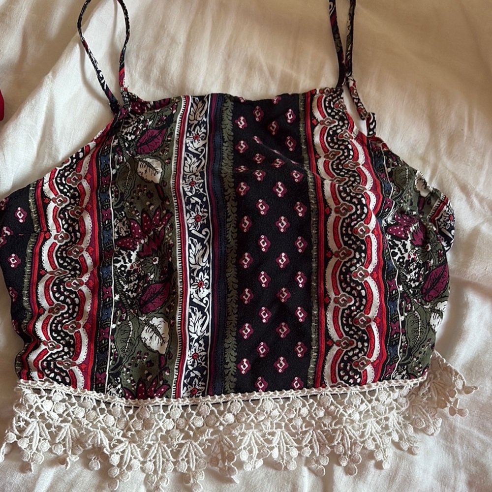 Bohemian Floral Print Women's Top